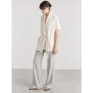 Eileen Fisher Draped Wrap Organic Blend  Jacket